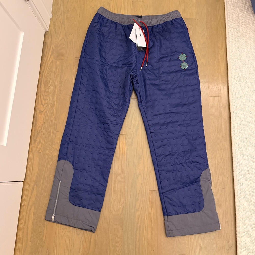 NWT XL Jordan Gray and Blue Quilted Pants